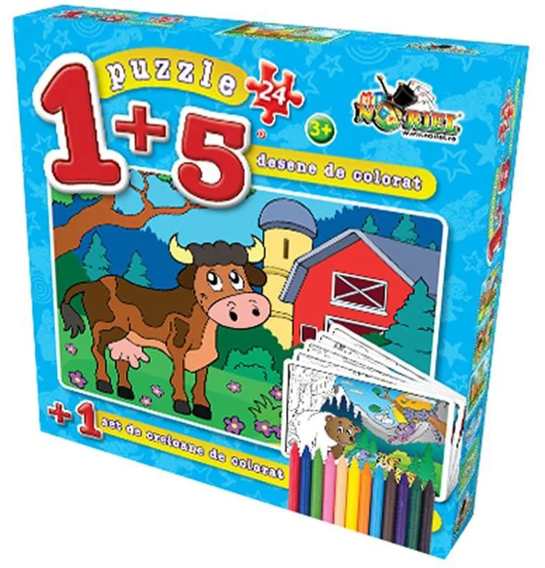 image for Puzzle educativ Noriel Coloreaza-ma "Vaca", 24 piese foto