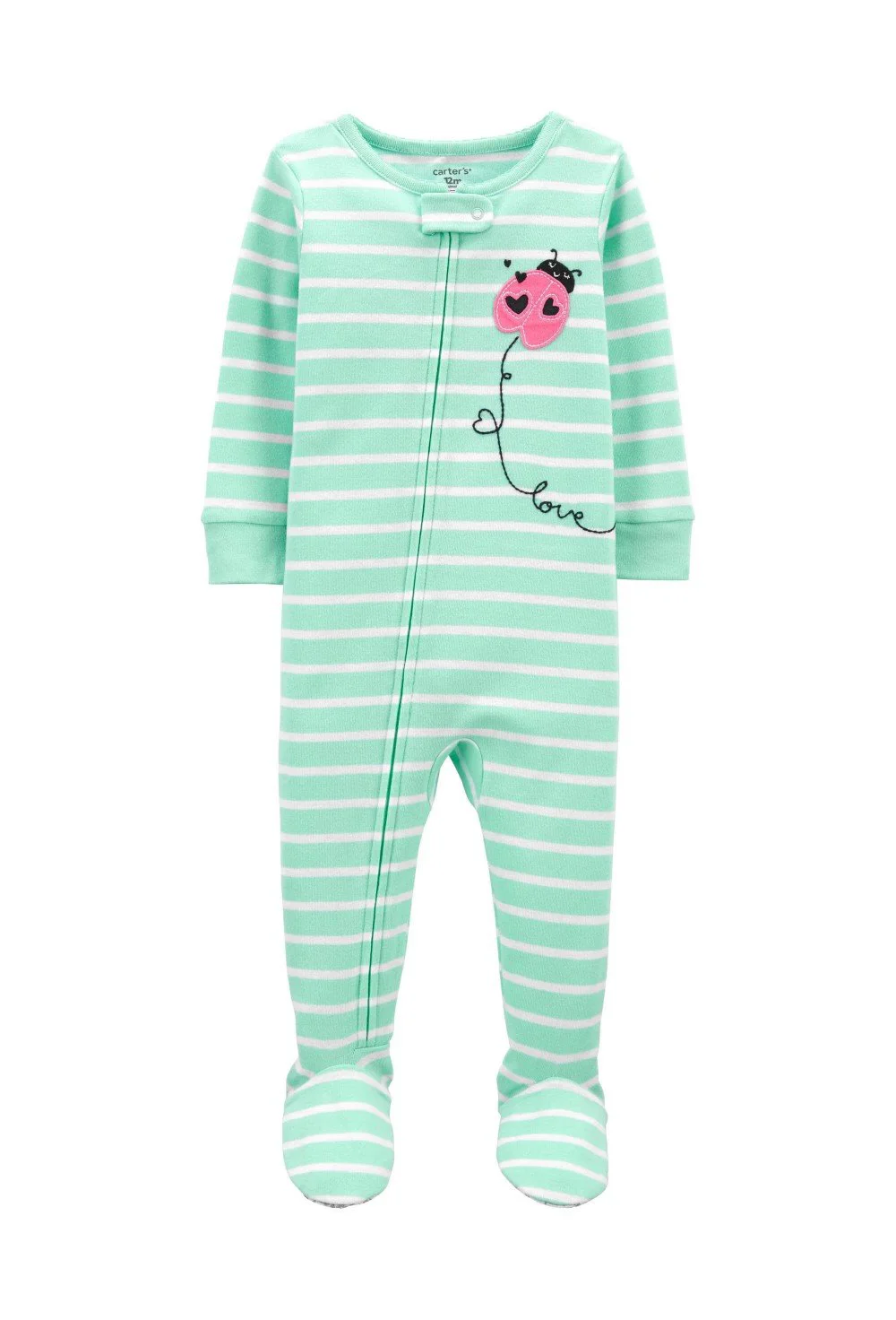 Carter's Pijama verde cu Buburuza