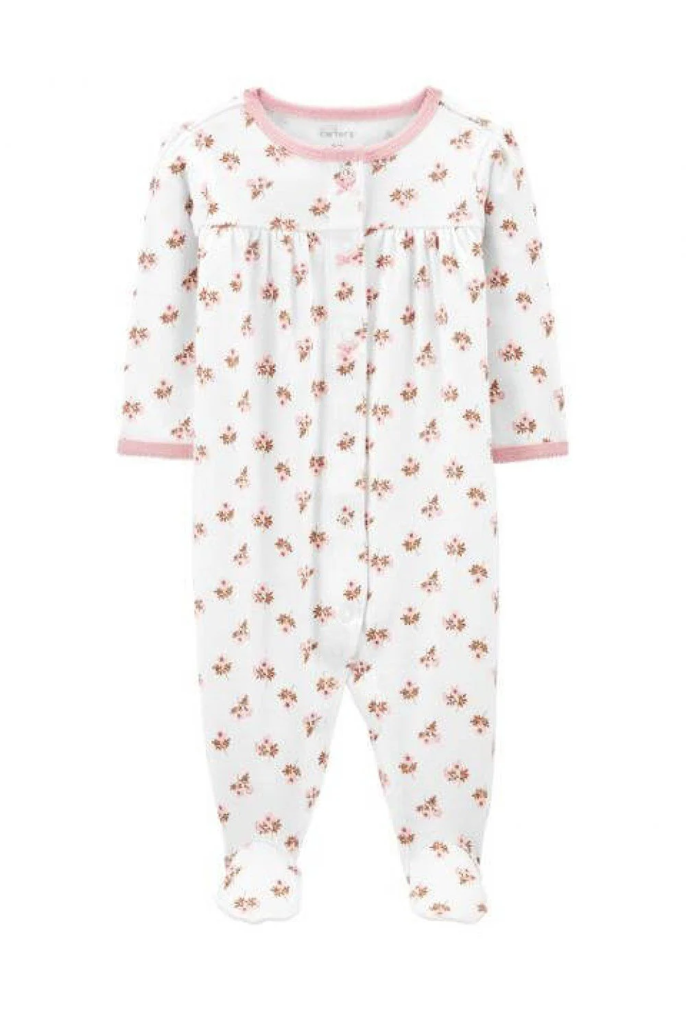 Carter's Pijama alba cu Flori foto