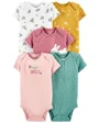 Carter's Set 5 piese body bebe cu imprimeu floral foto