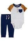 Carter's Set 2 piese Body cu dungi si pantaloni foto