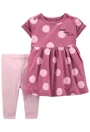 Carter's Set 2 piese Rochita si pantaloni Buline foto
