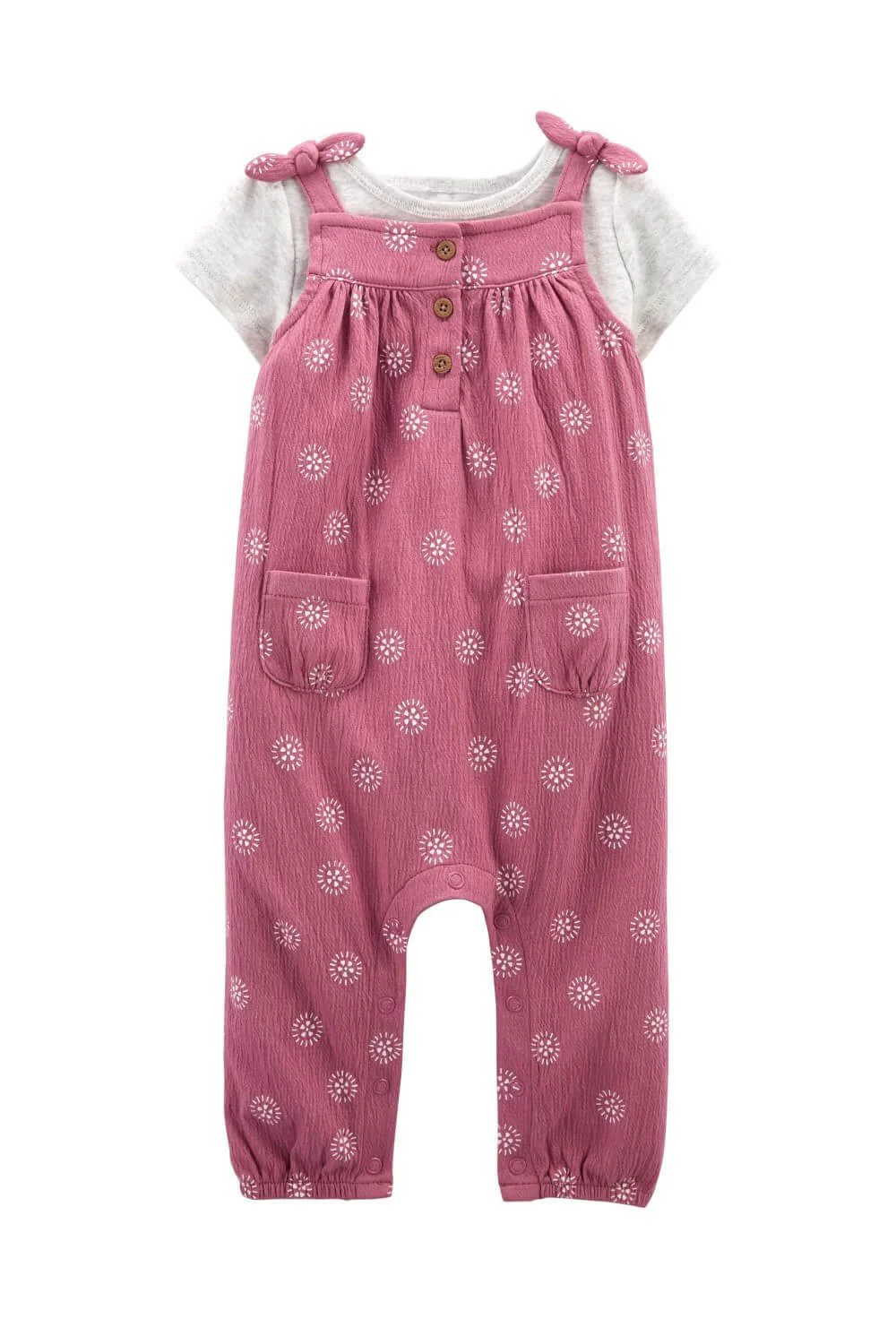 Carter's Set 2 piese Tricou si salopeta roz foto