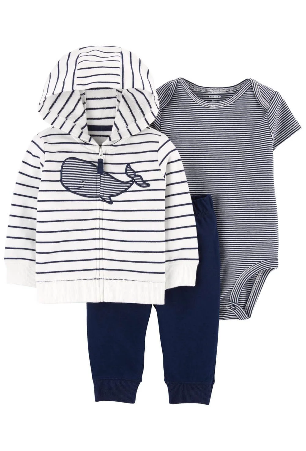 Carter's Set 3 piese Hanorac, pantaloni si body Balena foto