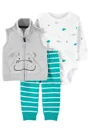 Carter's Set 3 piese Vesta, body si pantaloni Hipopotam foto
