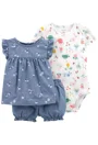 Carter's Set 3 piese Tricou, body si pantaloni scurti Iepuras foto