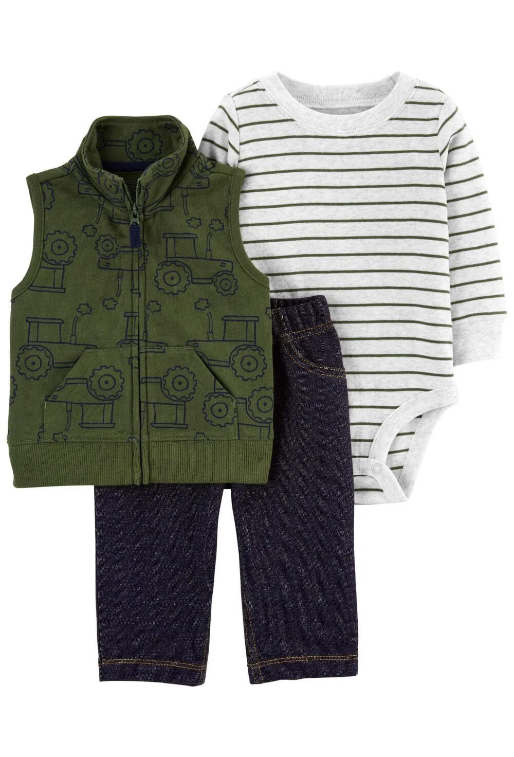 Carter's Set 3 piese Vesta, body si pantaloni Tractor foto