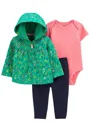Carter's Set 3 piese Hanorac, body si pantaloni Flori foto