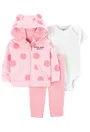 Carter's Set 3 piese Hanorac, body si pantaloni Ursulet roz foto