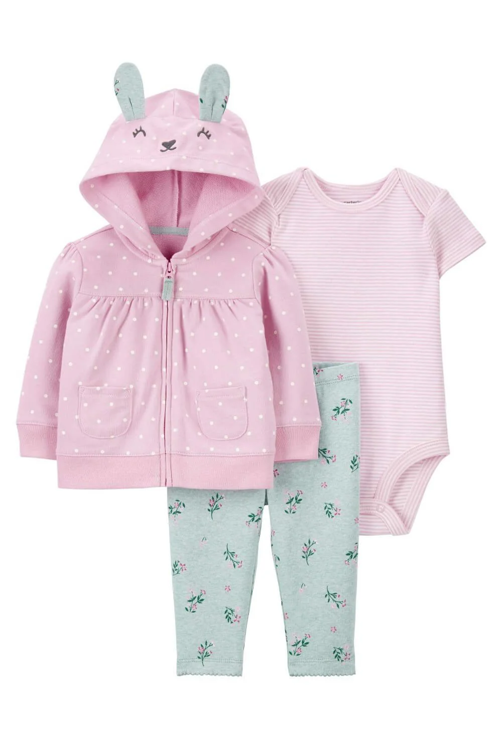 Carter's Set 3 piese Hanorac, body si pantaloni Iepuras foto