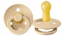 Suzeta rotunda BIBS Beige din latex (6-18 luni) foto