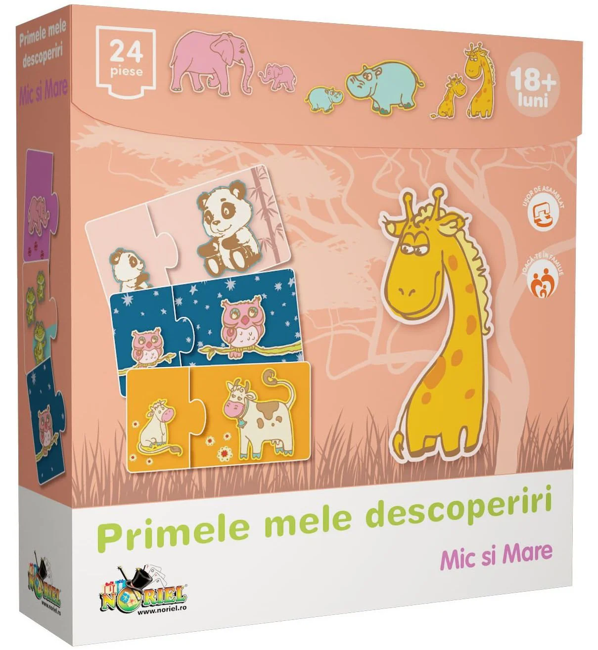 Puzzle educativ Noriel Primele mele descoperiri "Mic si mare"