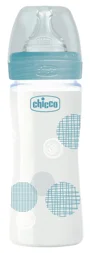 Biberon din sticla Chicco Boy cu tetina din silicon, 240 ml foto