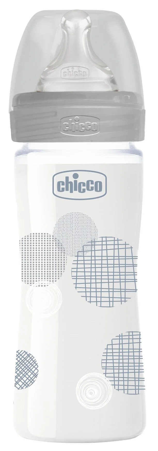 Biberon din sticla Chicco cu tetina din silicon, 240 ml foto