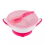 Миска с присоской и ложкой BabyOno Розовая