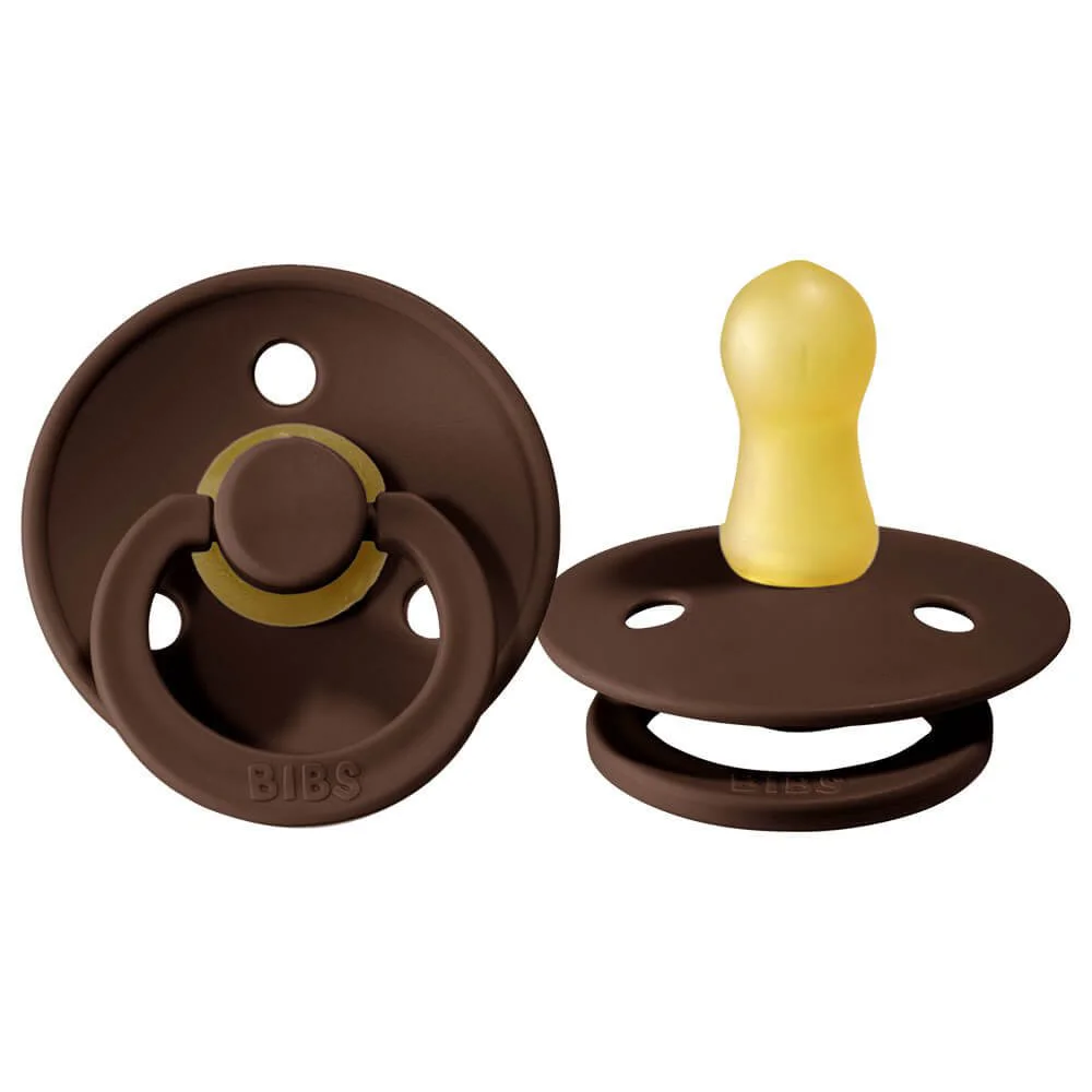 Suzeta rotunda BIBS Mocha din latex (0-6 luni) foto