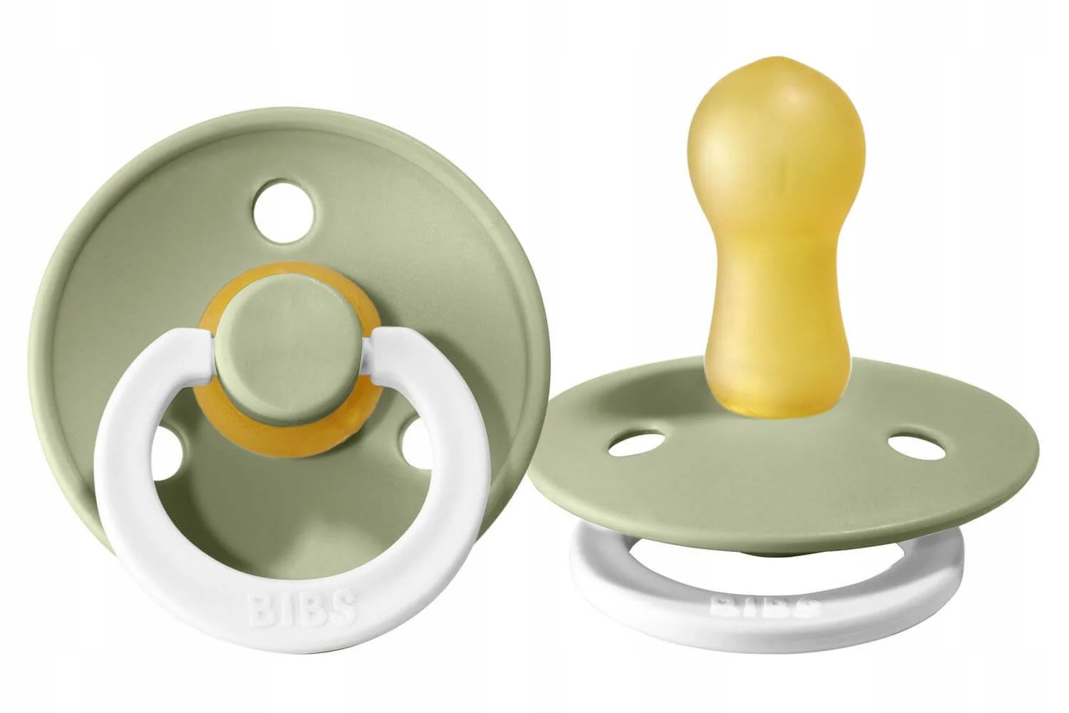 Suzeta rotunda BIBS Sage Night din latex (18-36 luni) foto