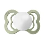 Suzeta ortodontica BIBS Supreme Sage/White din silicon (0-6 luni) foto
