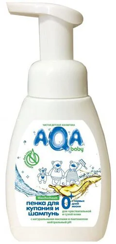 Spuma de baie si sampon AQA Baby (0+ luni), 250 ml foto