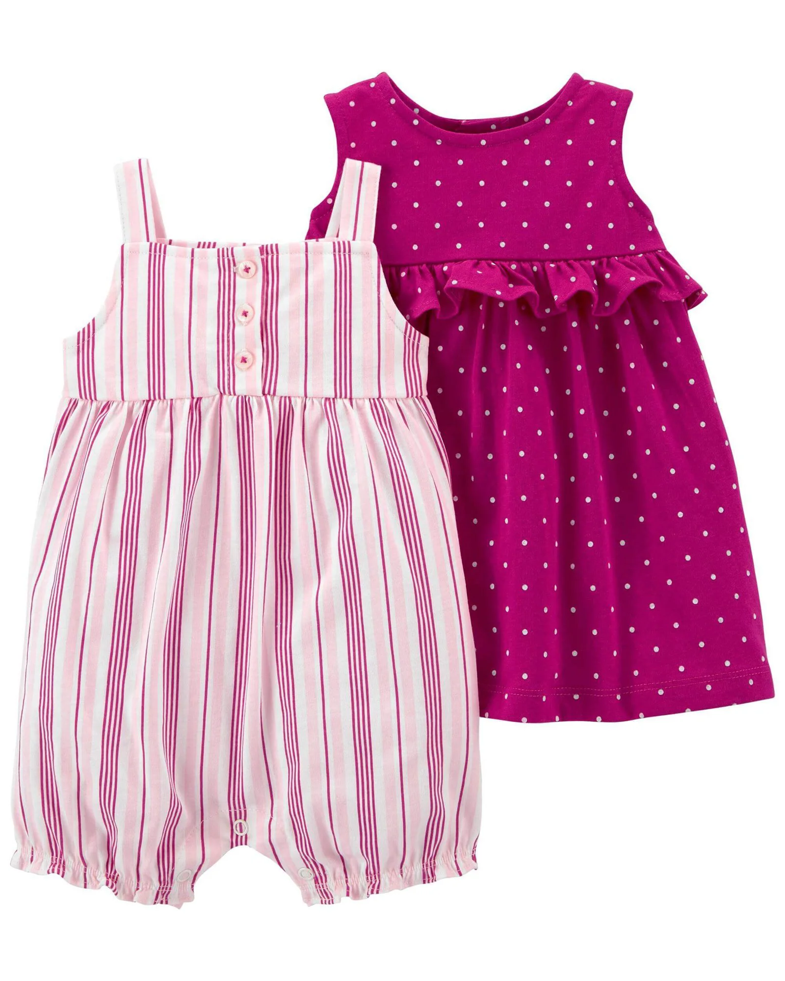 Carter's Set 2 piese Salopeta si rochita cu buline