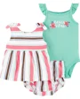 Carter's Set 3 piese Beach - body, top si pantaloni scurti foto