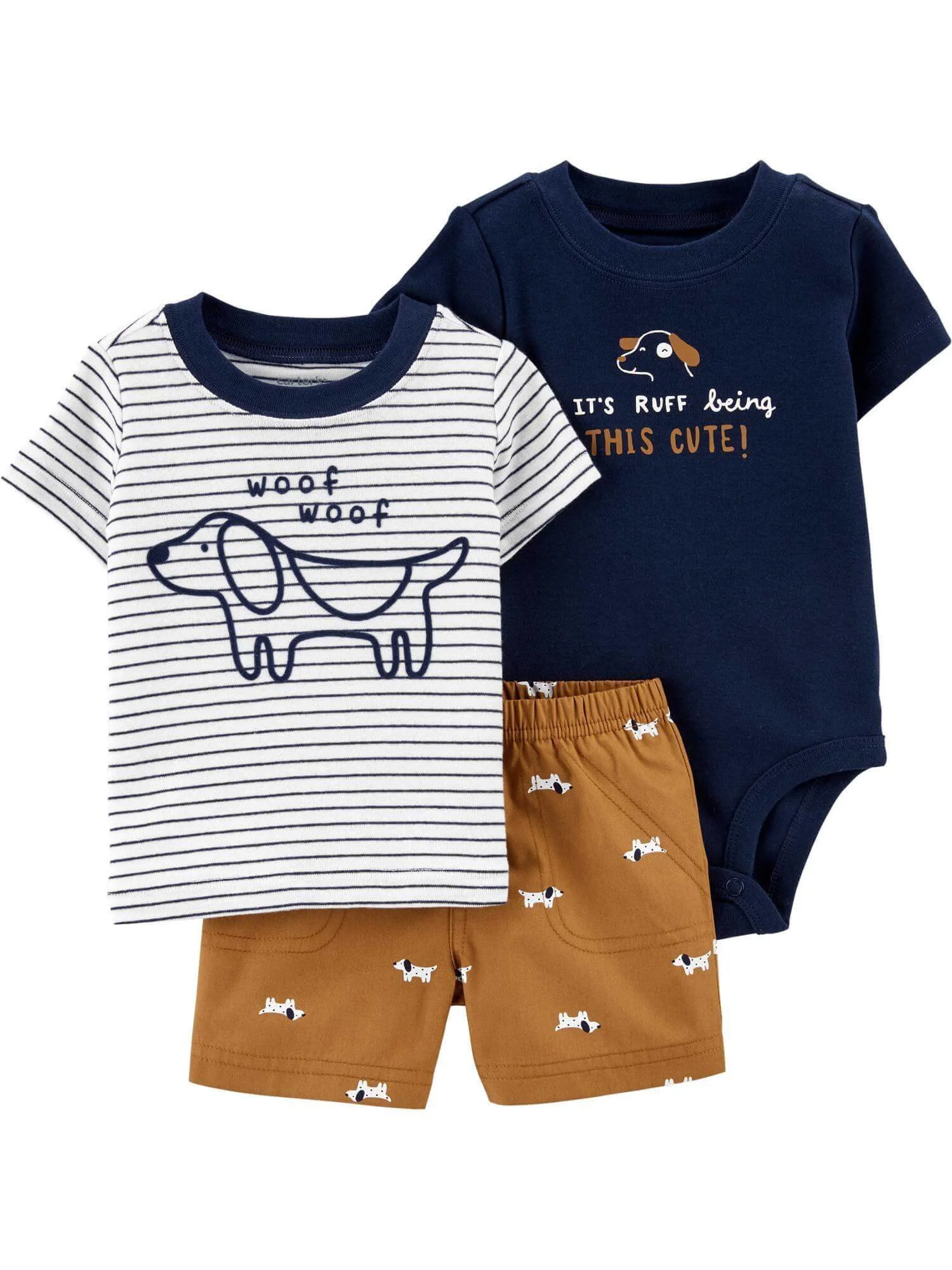 Carter's Set 3 piese Tricou, body si pantaloni scurti Catel foto