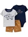 Carter's Set 3 piese Tricou, body si pantaloni scurti Catel foto