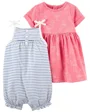 Carter's Set 2 piese Salopeta si rochita Flamingo foto