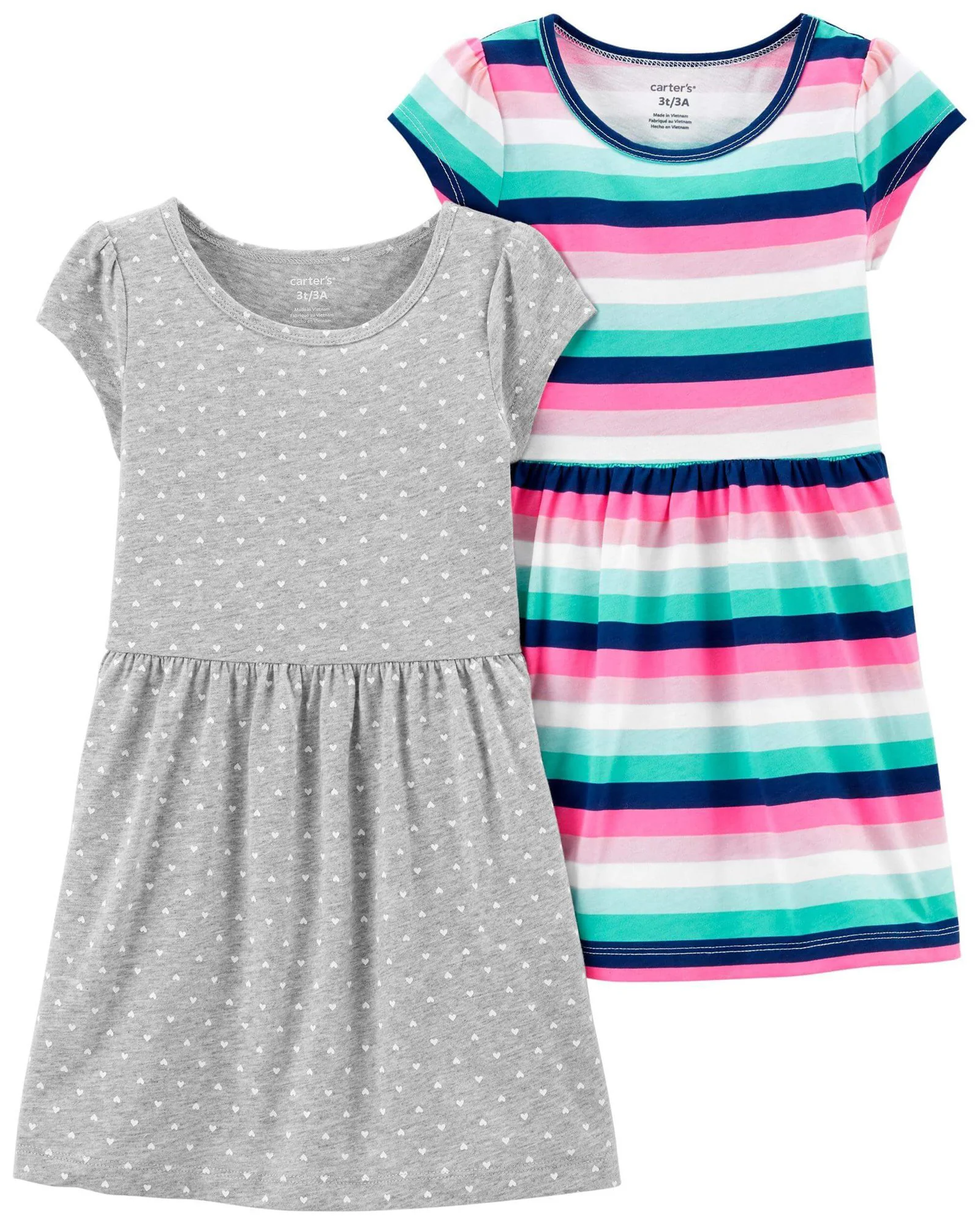 Carter's Set 2 rochite cu dungi si buline