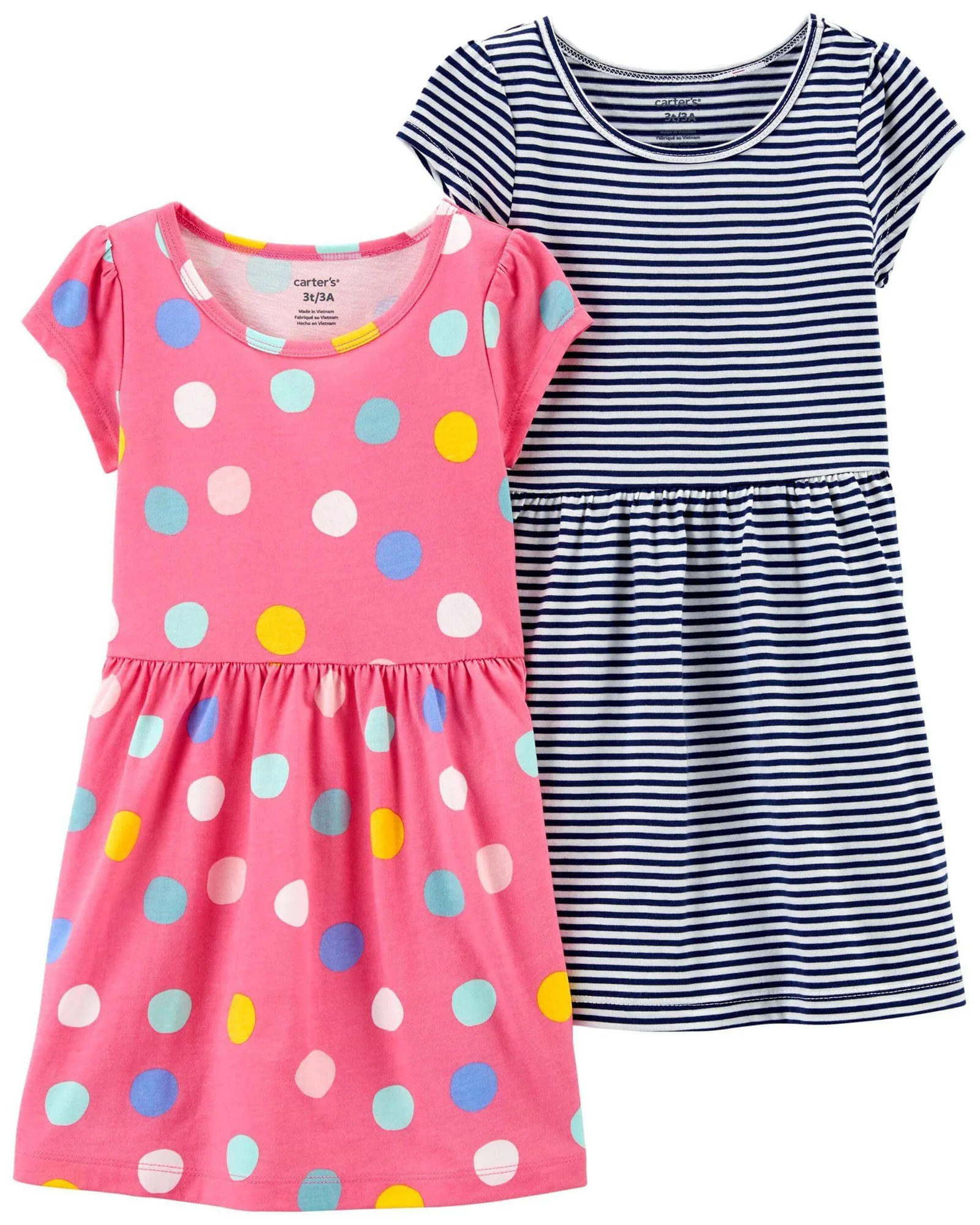 Carter's Set 2 rochite cu buline si dungi