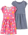 Carter's Set 2 rochite cu buline si dungi