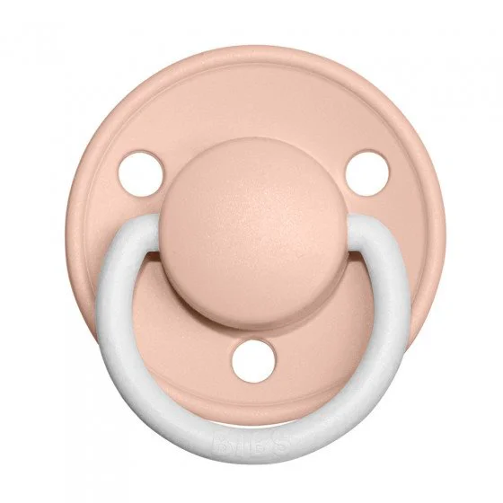 Suzeta rotunda BIBS De Lux Blush Night din silicon (0-36 luni) foto