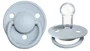 Suzeta rotunda BIBS De Lux Baby Blue din silicon (0-36 luni) foto