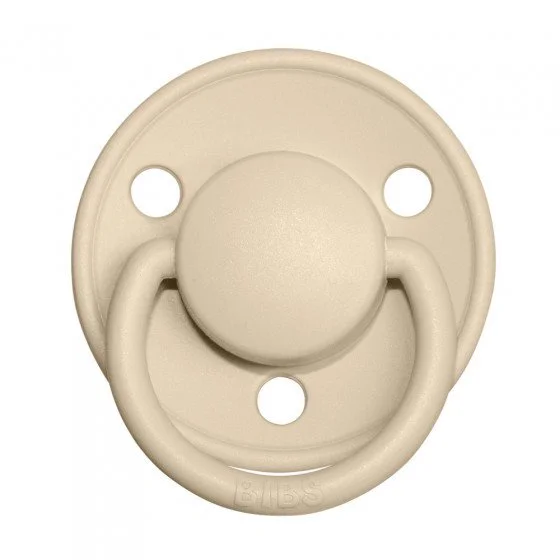 Suzeta rotunda BIBS De Lux Vanilla din silicon (0-36 luni) foto