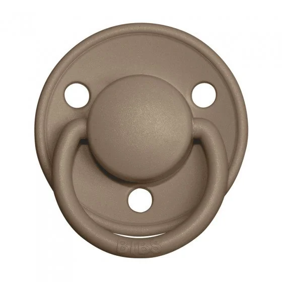 Suzeta rotunda BIBS De Lux Dark Oak din silicon (0-36 luni) foto