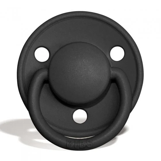 Пустышка силиконовая BIBS De Lux Black круглая (0-36 мес.) foto