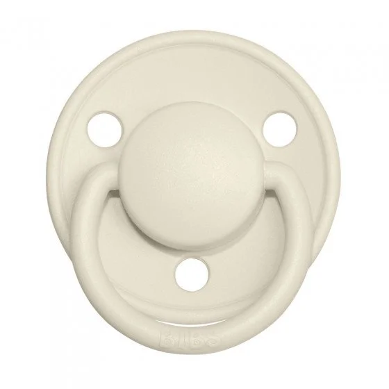 Suzeta rotunda BIBS De Lux Ivory din silicon (0-36 luni) foto
