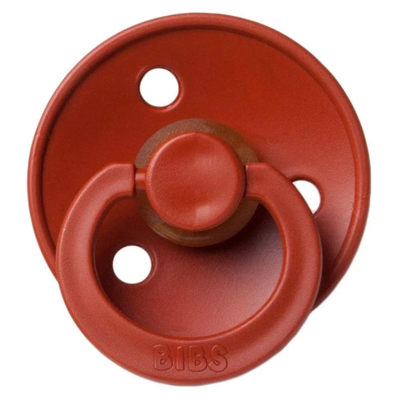 Suzeta rotunda BIBS Rust din latex (6-18 luni) foto