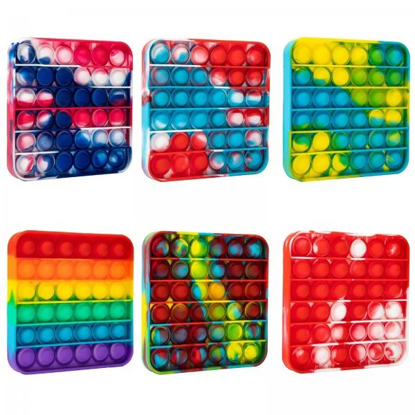 Jucarie Pop It & Flip It Patrat multicolor foto