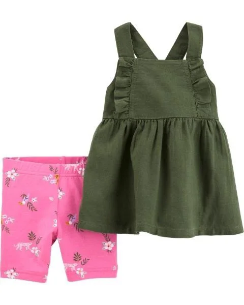 Carter's Set 2 piese Top si pantaloni scurti Flori foto