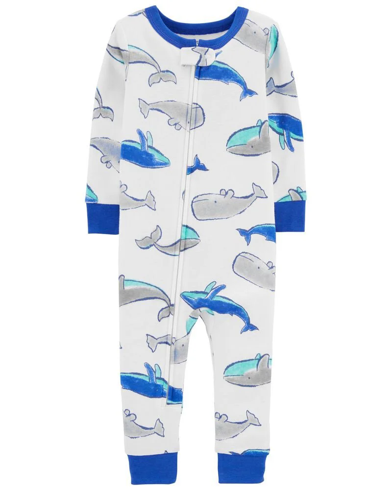 Carter's Pijama cu fermoar Balene foto