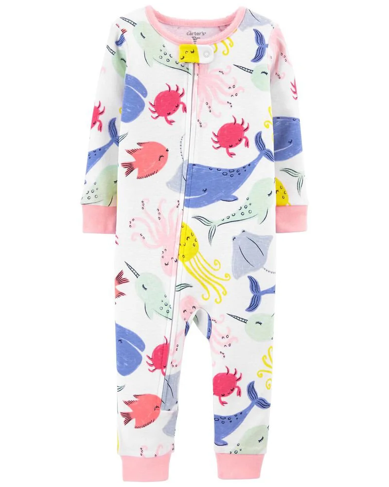 Carter's Pijama cu fermoar Balene foto