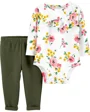 Carter's Set 2 piese body si pantaloni Flori foto