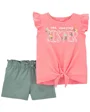 Carter's Set 2 piese Tricou si pantaloni scurti Sora