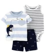 Carter's Set 3 piese Body, tricou si pantaloni scurti Balena foto