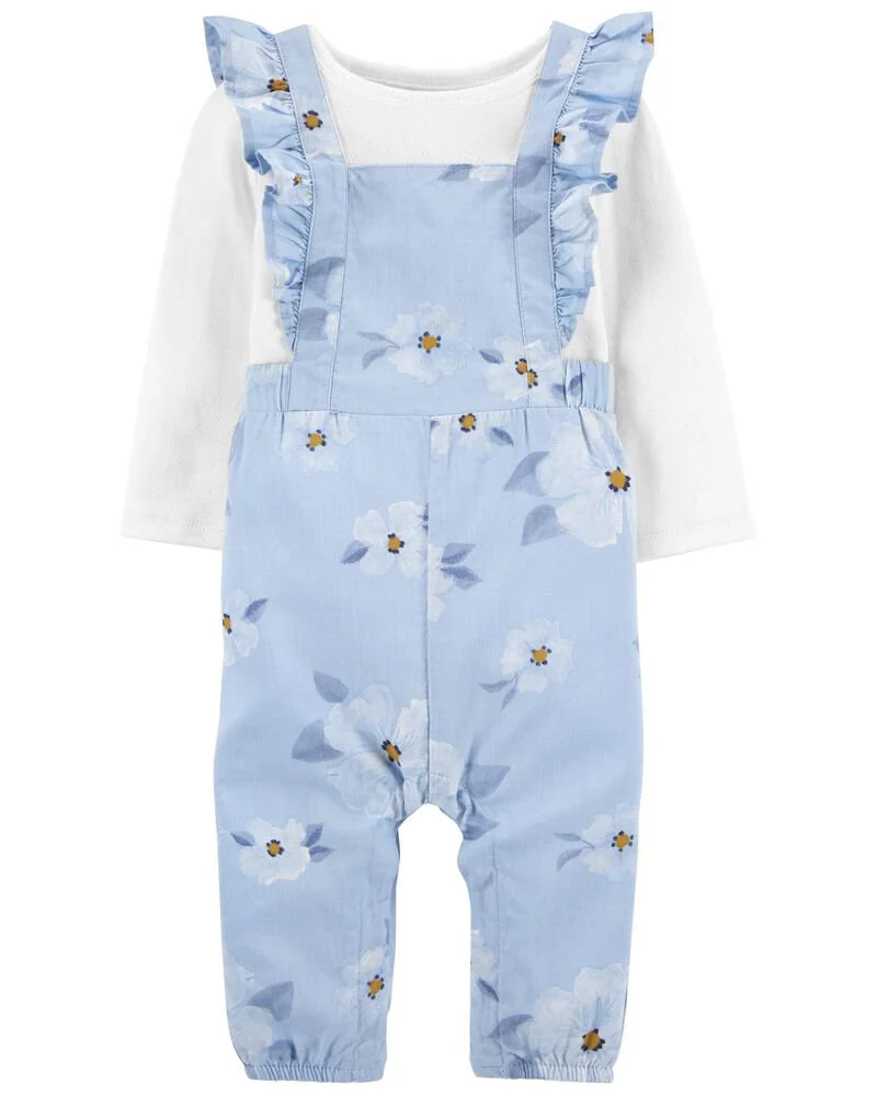 Carter's Set 2 piese Bluza si salopeta Flori foto