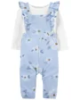 Carter's Set 2 piese Bluza si salopeta Flori