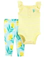 Carter's Set 2 piese Body si pantaloni cu flori foto