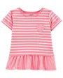 Carter's Tricou roz cu dungi
