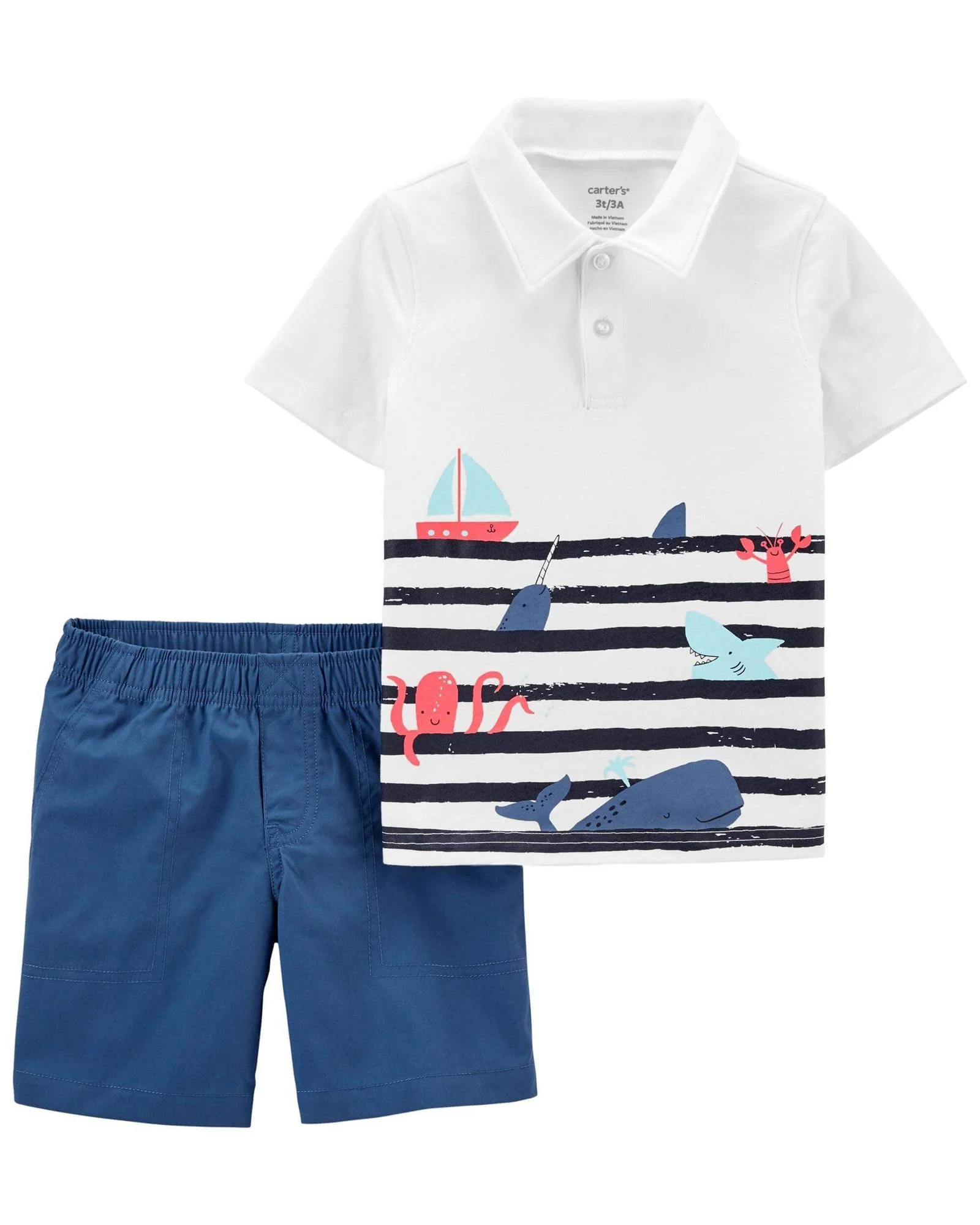 Carter's Set 2 piese Tricou si pantaloni scurti foto